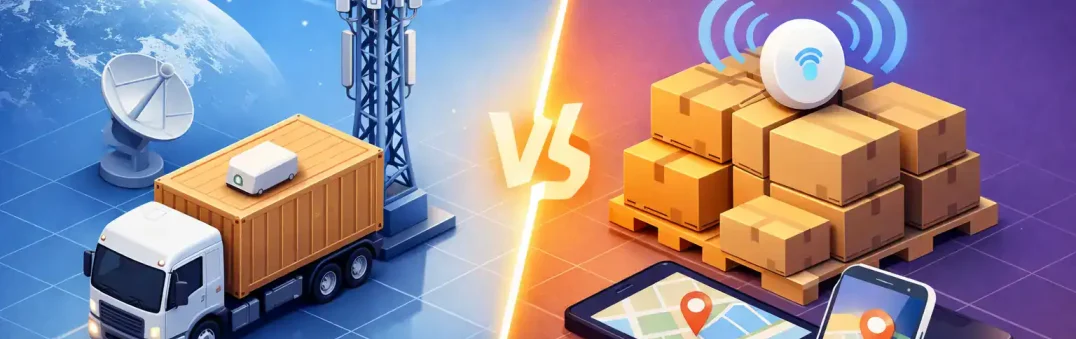 Comparison of cellular trackers and Bluetooth beacons for cargo monitoring.