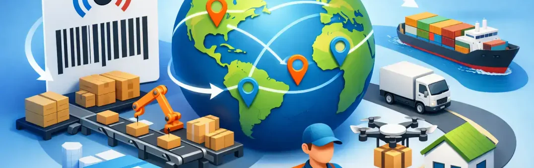 Connected logistics and cargo monitoring with wireless sensors and tracking.