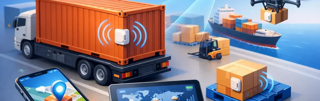 Wireless cargo monitoring with smart labels and satellite communication.
